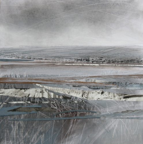 Edge-of-the-Wolds-Janine-Baldwin-acrylic-pastel-charcoal-and-graphite-collage-on-card-37-x-37cm