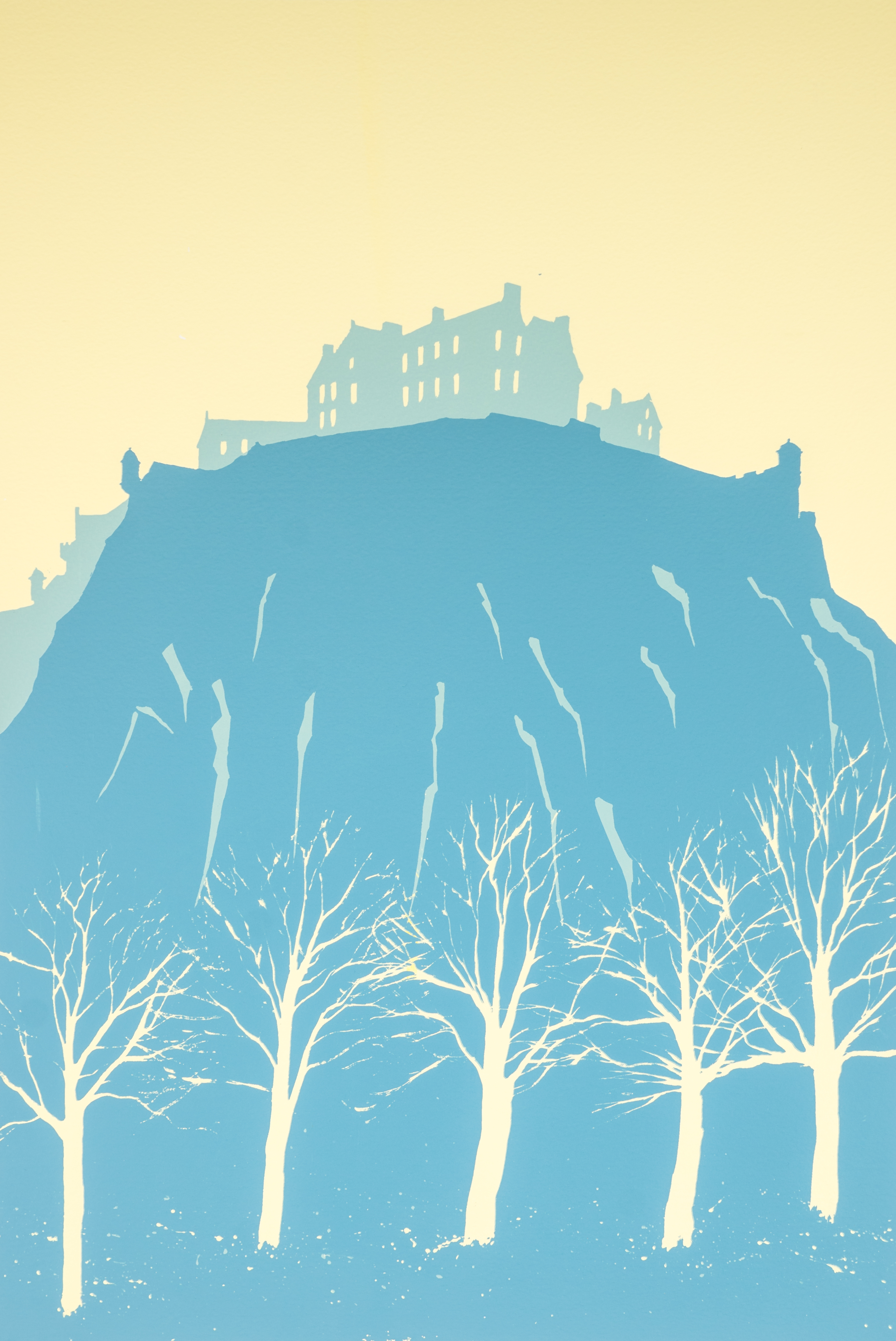 Ian Scott Massie. Edinburgh castle. 45 x 71cm