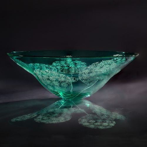 New work by glass artist Julia Linstead, based in the Scottish Borders