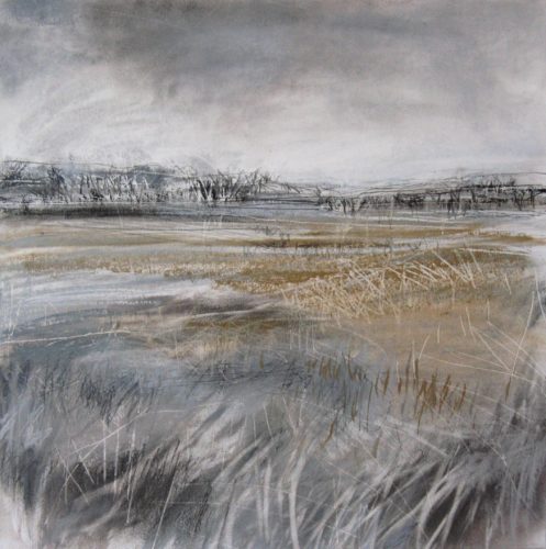 Fields-at-Potter-Brompton-Janine-Baldwin-pastel-charcoal-and-graphite-on-paper-34-x-34cm