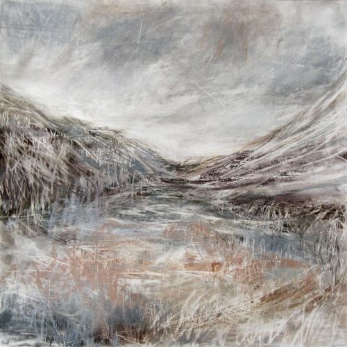 'Glen Nevis', Janine Baldwin, pastel, charcoal and graphite on paper, 45x45cm