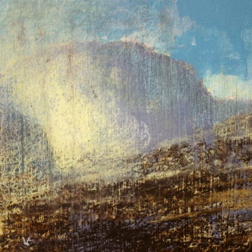 Keith Salmon. 'Towards Ben Nevis', Acrylic & Pastel, 2017, 30 x 30cm