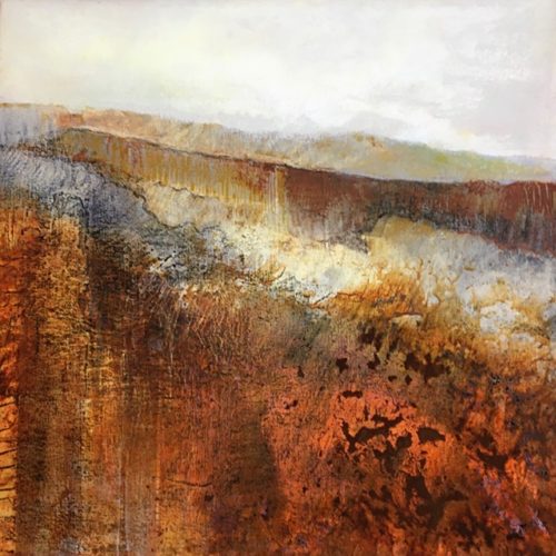 Glynnis Carter. Rust Landscape 40x40cm
