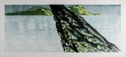 Laura Boswell. Outcrop (Linocut - 700 x 290 mm)