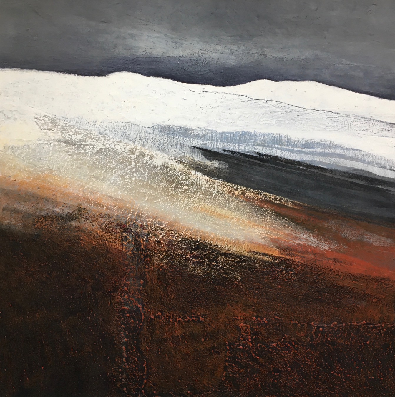 Glynnis Carter. 'Winter Moonlight' 91 x 91 cm