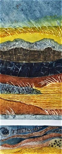 Gill Thompson. Land marks - collagraph print