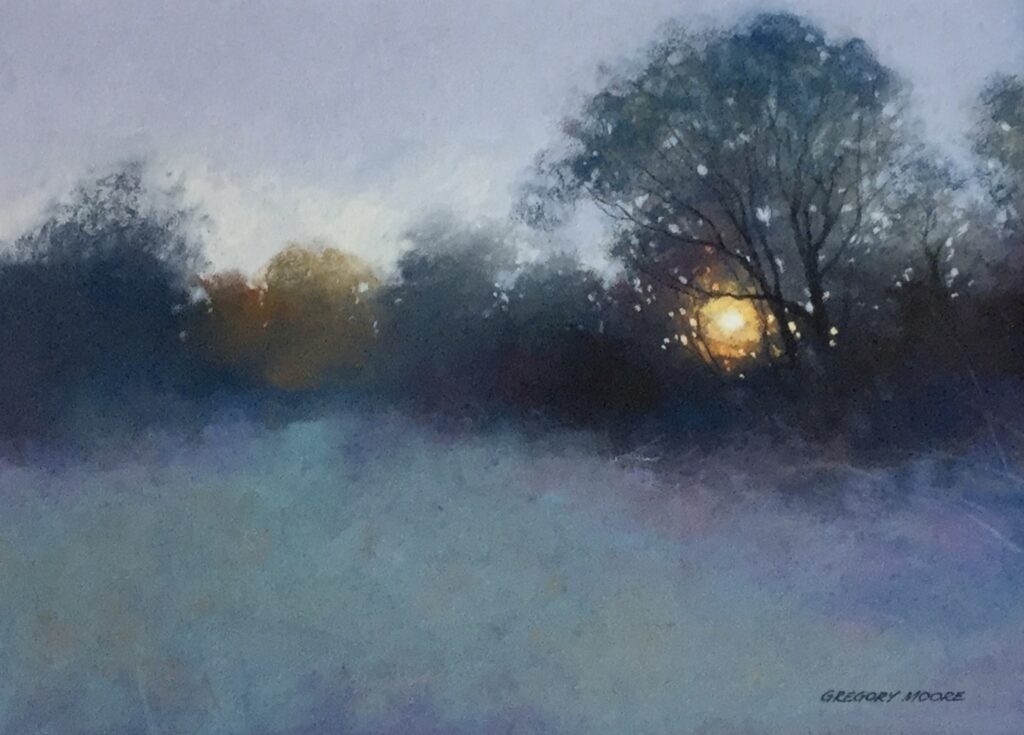 Gregory Moore. 'Winter Sun' pastel £395
