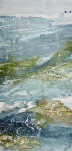Alison Corfield. Over the rocks (textile)