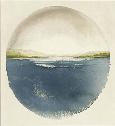 Susan Macintosh. Blue Pearl (watercolour, ink, pastel)