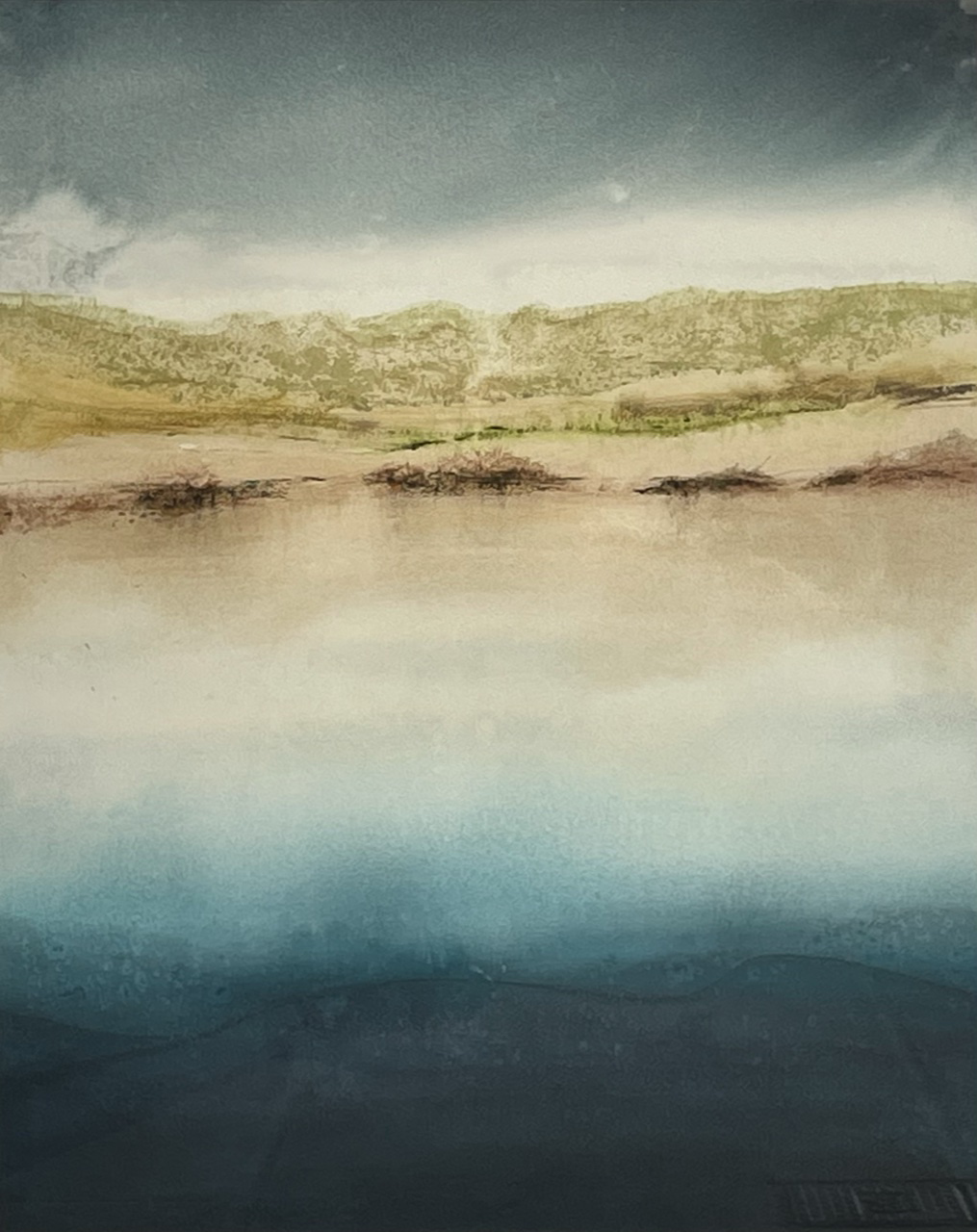 Susan Macintosh. Dunes, Barra (watercolour, ink, pastel)