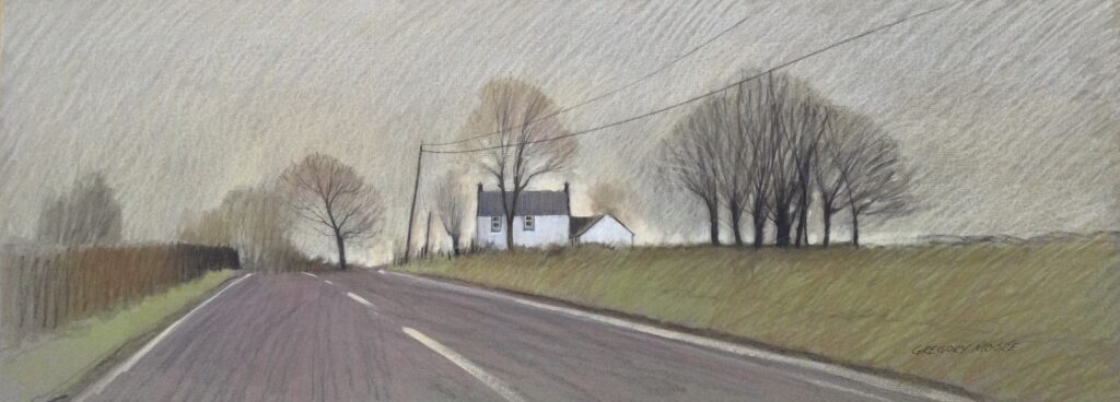 Gregory Moore. Road to Kilmaurs (drawing)