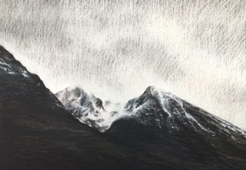 Gregory Moore. Spring Snow, Glencoe (drawing)
