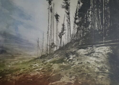 Gregory Moore. Top of the Glen (etching)
