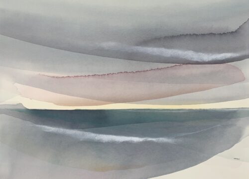 Peter Davis - Gimp, Watercolour and chalk on paper 2021, (51x70cm)