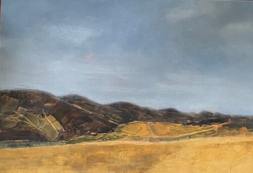 Monique Dick Turnhouse Hill to West Kip Oil on cradle board (70x50cm) £550