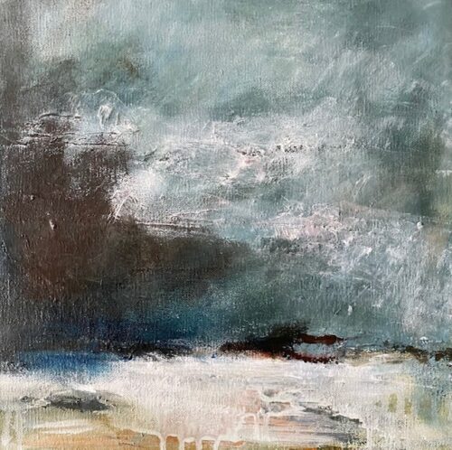 Penny Hunt Is it High Tide Yet. 30x30cm oil on canvas unframed £290