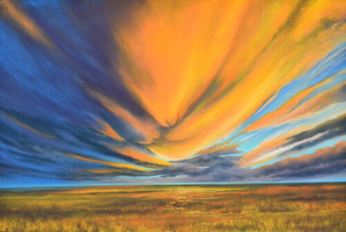 Eileen Gardner. Dramatic Sky, pastel