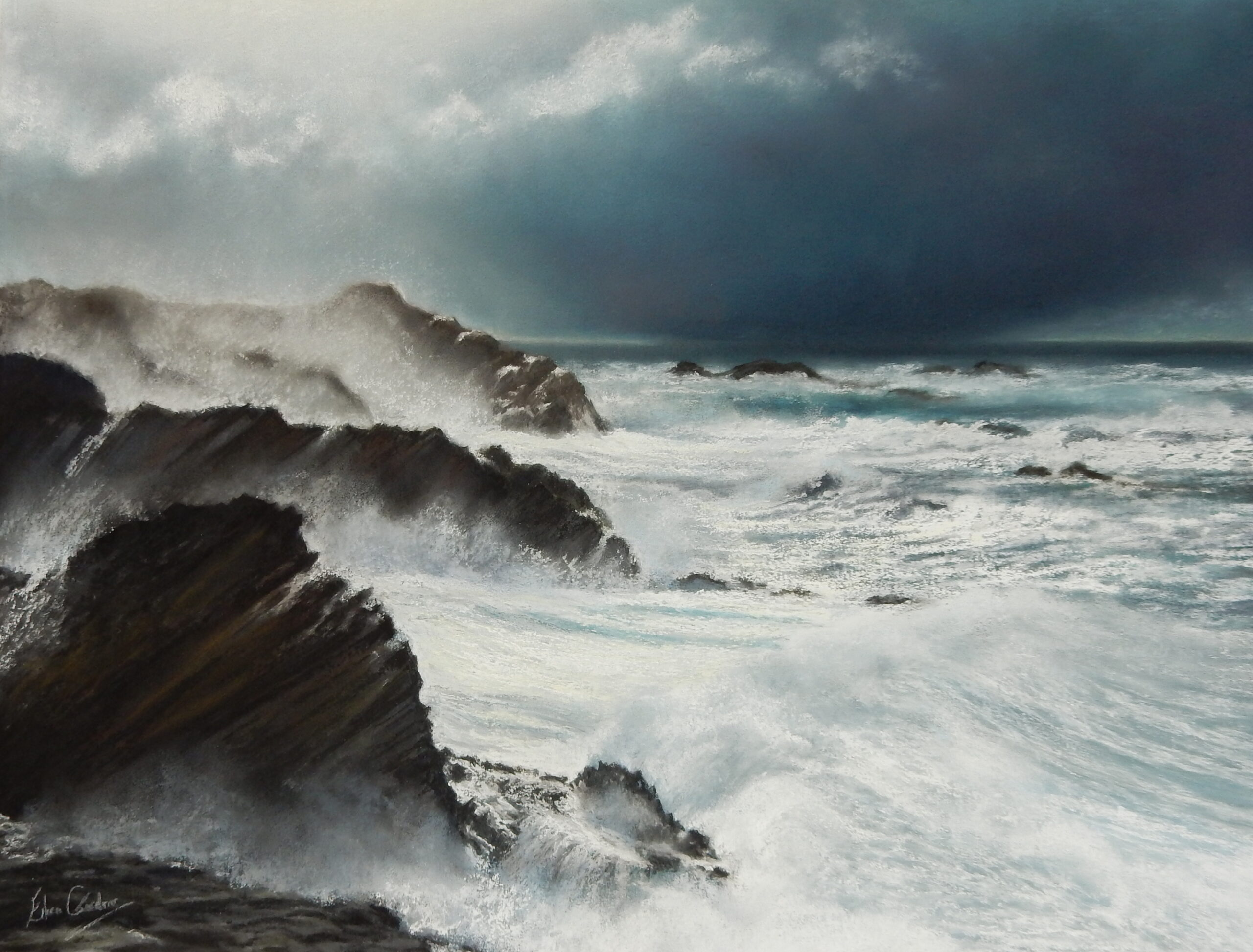Eileen Gardner. Light after Storm, pastel, 67 x 47 cm