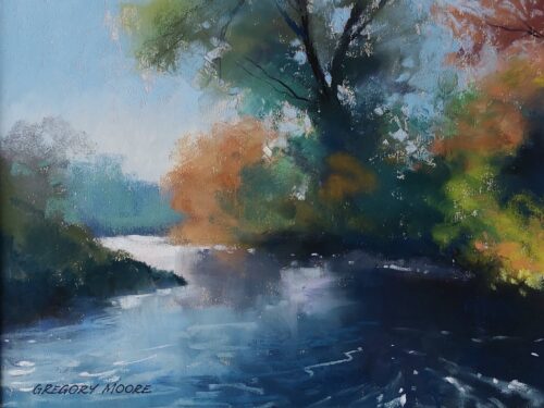 Gregory Moore. Shades of Autumn, pastel, 24 x 18 cm