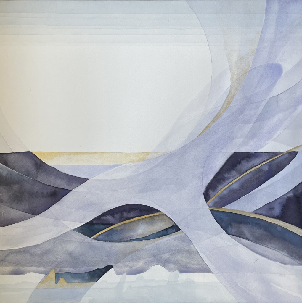 J. Galbraith. 'Multiple Horizons', 50 x50 cm, watercolour
