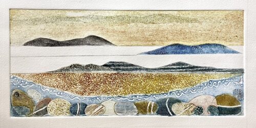 Gill Thompson. Strandline. Collagraph with blind embossing
