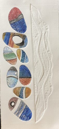 Gill Thompson. Tidewashed 2. Collagraph with blind embossing