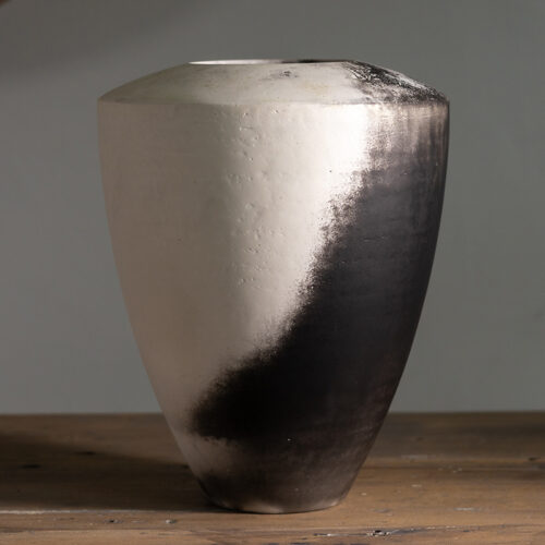 Steve Smith. Vessel A18 Stoneware with porcelain slip 25.5(h) x 20cm