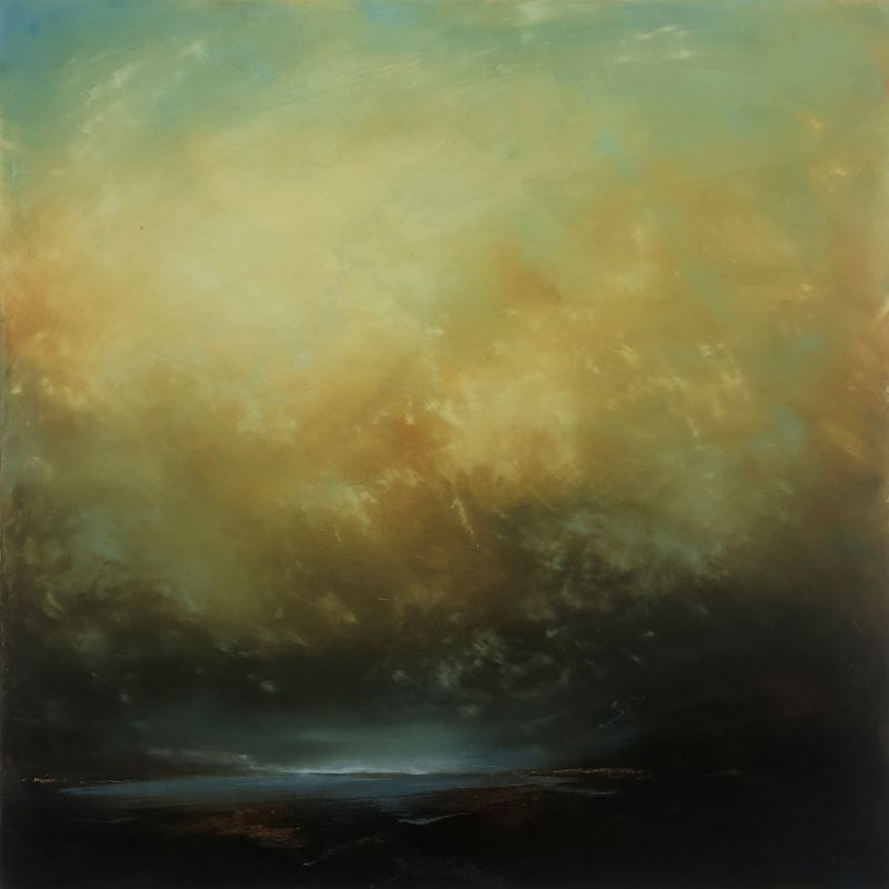 Paula Dunn. ‘Dark shores’ 50 x 50 cm