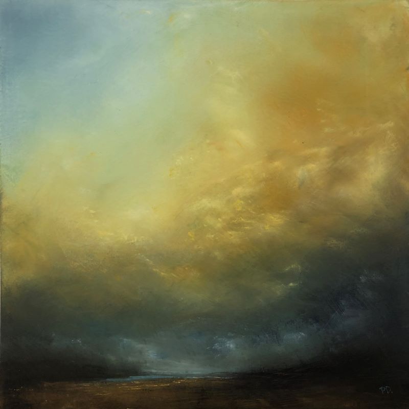Paula Dunn. ‘Moorland lights 2’ 30 x 30 cm