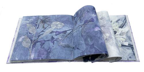Ruth Thomas. Artist book (purple, stiched)