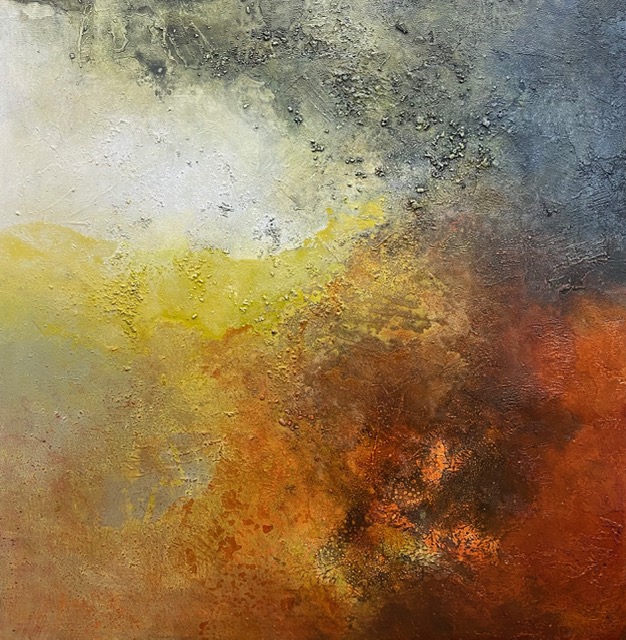 Glynnis Carter Clearing Sky 91x91cm mixed media 2023