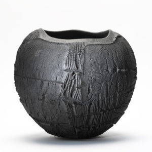 Patricia Shone. Erosion Bowl 18. Raku Ceramic. Image Joris Jan Bos Photograpy.