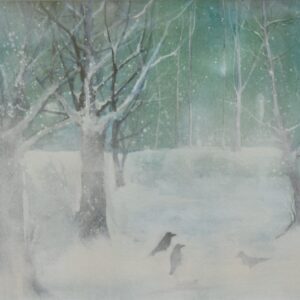 Sheila Anderson-Hardy. Winter Stalwarts watercolour on paper framed H48.5xW56.5cm